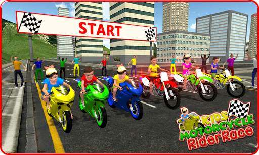 Kids MotorBike Rider Race 3D screenshot 1