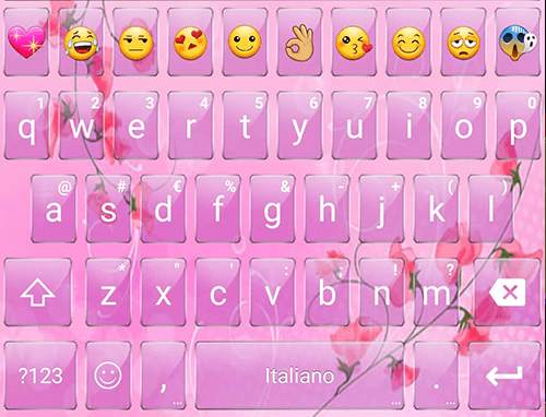 Emoji Keyboard Glass Pink Flow screenshot 7