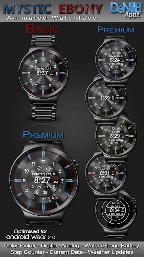 Mystic Ebony HD Watch Face Widget & Live Wallpaper screenshot 1