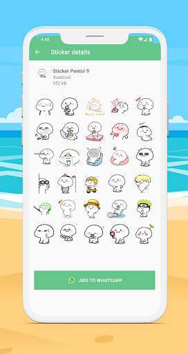 🤣 Cute Pentol Stickers WAStickerApps screenshot 4