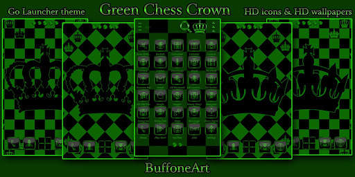 Green Chess Crown Go Launcher Theme screenshot 1