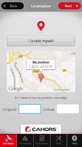 QuickSat screenshot 2