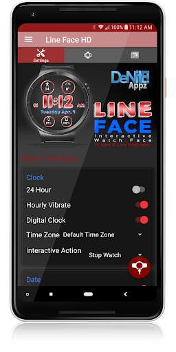 Line Face HD Watch Face Widget & Live Wallpaper screenshot 4