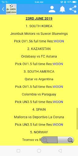 8+ 100% SURE ODDS screenshot 4
