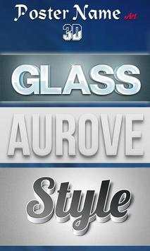 Poster Name Art 3D screenshot 3