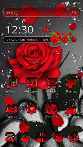 Crimson red Flower Theme screenshot 4