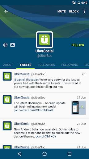 UberSocial for Twitter screenshot 2