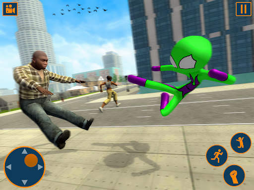 Flying Spider Stickman Hero 3D screenshot 2