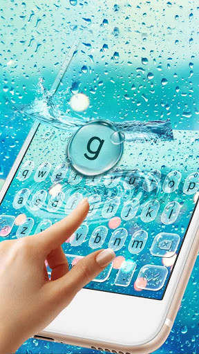 Blue Glass Water Keyboard Theme screenshot 2