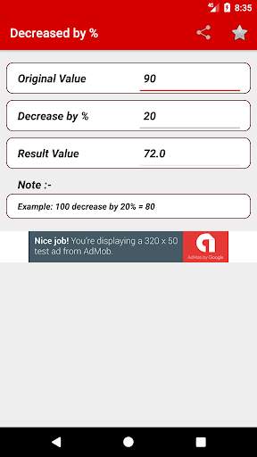 Percentage Calculator 2018 screenshot 5