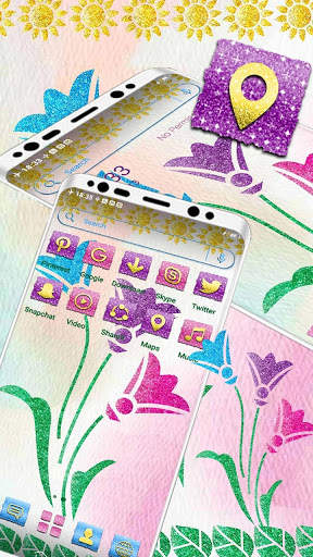 Glitter Flower Theme Launcher screenshot 4