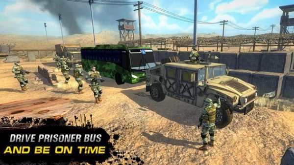 ArmyBus Prisoner Transport :3D Bus Simulator Games screenshot 1