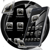Mirror black glass theme  Low profile icon