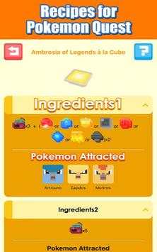 Recipes Guide for Pokemon Quest New screenshot 1