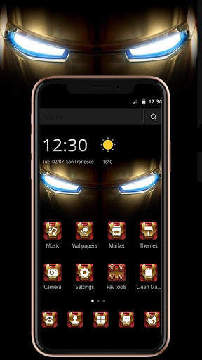Iron Eyes Hero Tech Theme screenshot 3