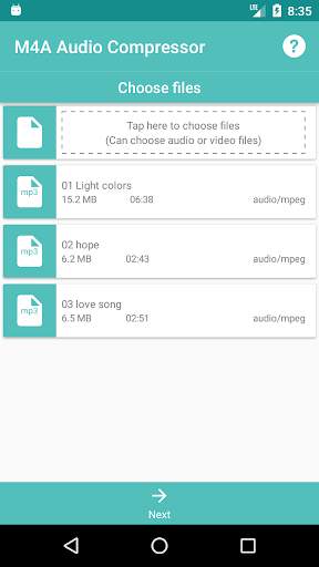 M4A Audio Compressor screenshot 1