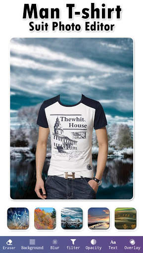 Man T-Shirt Suit Photo Editor screenshot 4