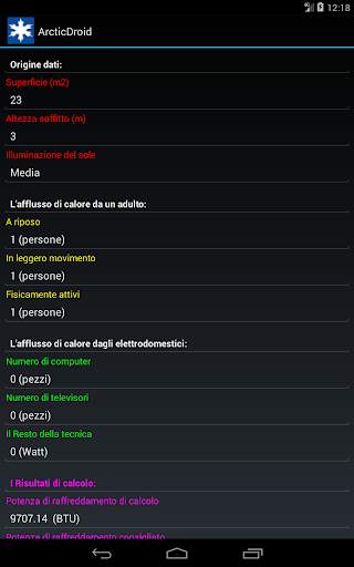 Calcolo condizionatore d'aria screenshot 11