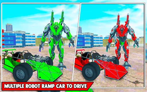 Robot Car Ramp - Robot Car transformation Game स्क्रीनशॉट 3