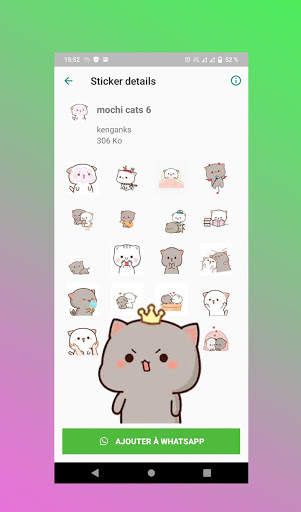 Mochi Peach Cat Stickers for WhatsApp screenshot 3