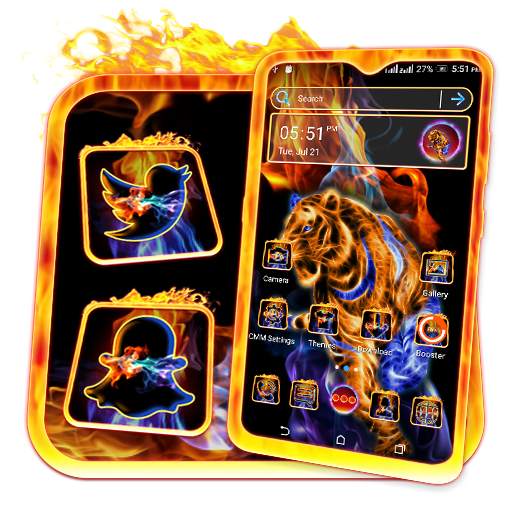 Fractal Tiger Launcher Theme 2.0