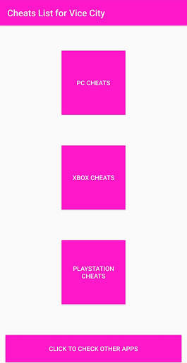 Cheat Codes List for V City screenshot 1