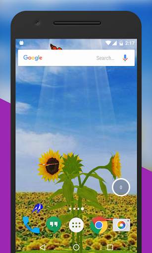 Sunflower 3D LiveWallpaper स्क्रीनशॉट 2