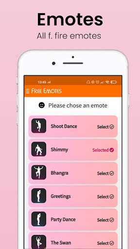 free Emotes for free et fire 2021 screenshot 2