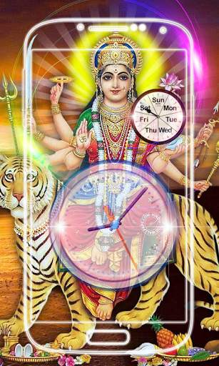 Durga Devi Clock Live Wallpaper screenshot 7