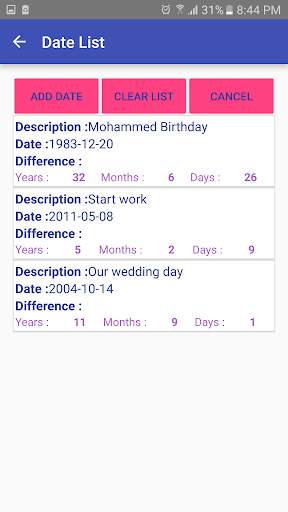 Date Calculator screenshot 4