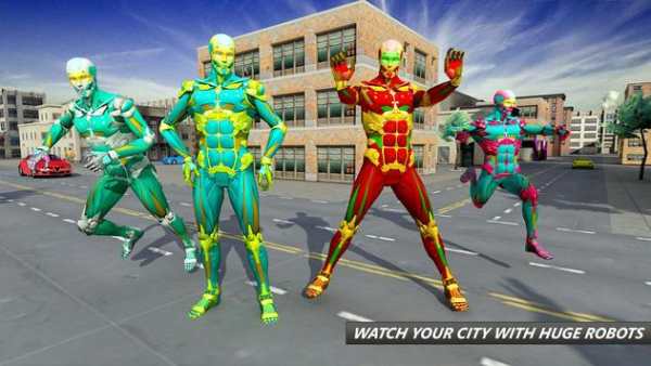 Flying Robot Superhero: Crime City Rescue स्क्रीनशॉट 5