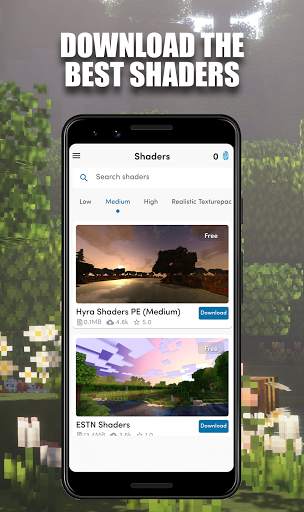 Shaders for Minecraft PE - MCPE screenshot 1