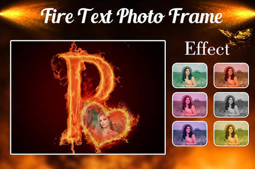 Fire Text Photo Frame Decoration Hindi screenshot 5