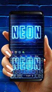 Neon Blue Keyboard screenshot 2