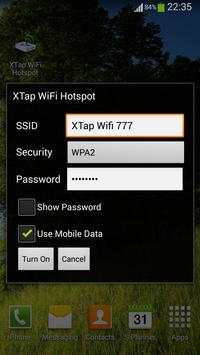 XTap WIFI Hotspot screenshot 1
