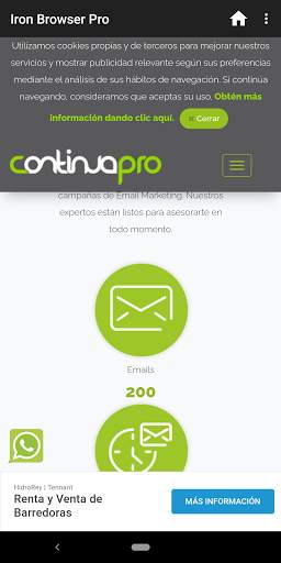 Iron Browser Pro screenshot 1