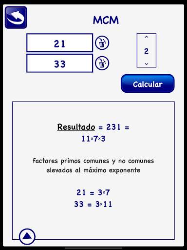 Calculadora MCM MCD Factores primos GRATIS screenshot 7