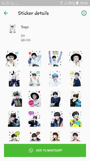 BTS WAStickerApps KPOP Idol for Whatsapp screenshot 4