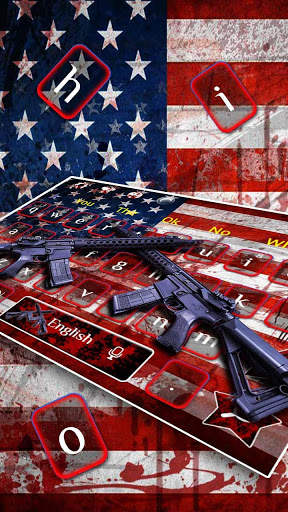 American Flag Guns Keyboard Theme screenshot 1