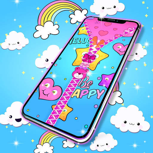 Kawaii zipper lock screen screenshot 4