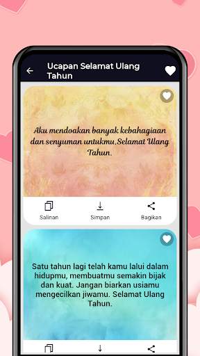 Pesan keinginan Koleksi SMS screenshot 3