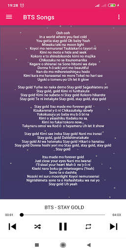 BTS Song Offline Kpop   Lyrics screenshot 7