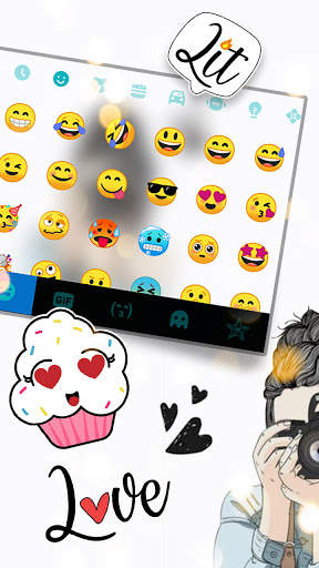 Camera Girl Keyboard Background screenshot 3
