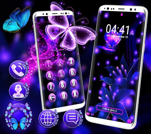 Purple Butterlfy Launcher Theme screenshot 4
