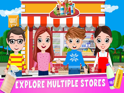 Pretend Town Shopping Store: Girls Dress Up Game screenshot 1