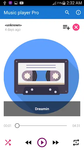 Music Audio player Pro screenshot 1