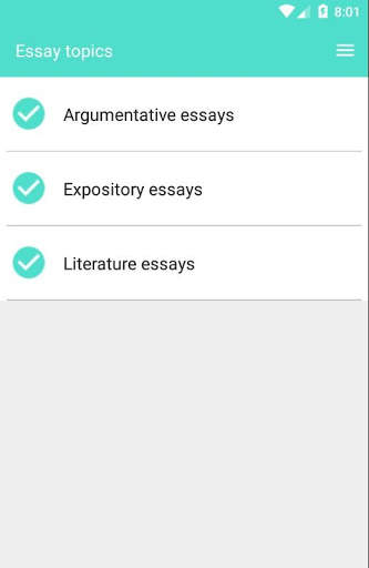 Eessay topics 3 تصوير الشاشة