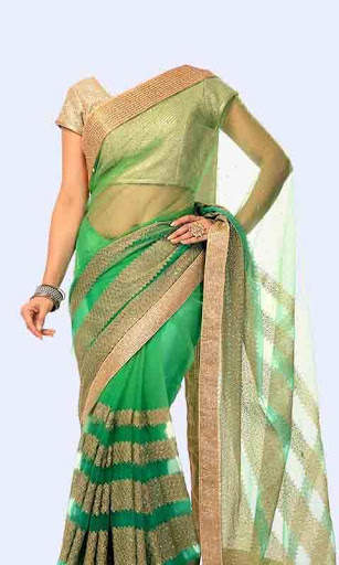 Women Transparent Saree Photo Suit скриншот 1