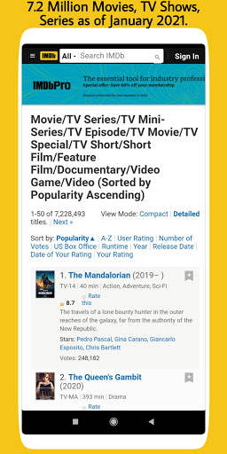 IMDB Search screenshot 3