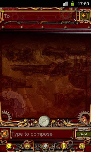 Steampunk GO SMS Theme screenshot 3